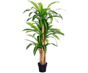 Outsunny Dracaena artificiel 160cm en pot 66 feuilles Ø20x160cm Vert