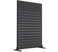 Outsunny Écran de Confidentialité Extérieur, Panneau Décoratif HDPE avec Support et 6 Panneaux, 120 x 174 cm, Autoportant pour Extérieur, Balcon, Bureau, Noir