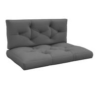 Outsunny Ensemble 2 coussins canapé palette 2 places – Grand confort 120×80×12 cm Polyester Gris