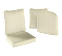 Outsunny – Lot de 2 coussins assise & dossier, housse amovible, extérieur/intérieur – Blanc cassé