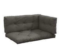 Outsunny Ensemble de 3 Coussins d'extérieur pour Banquette canapé 1 Coussin d'assise 1 Coussins de Dossier et 1 Coussin latéral Gris