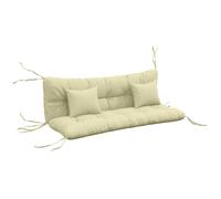 Outsunny - Ensemble 4 coussins d'extérieur pour balancelle - 1 coussin d'assise, coussins de dossier, 2 oreillers - Crème