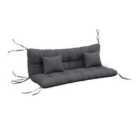 Outsunny - Ensemble de 3 coussins d'extérieur - Polyester - 150x50x10cm - Gris foncé