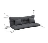 Outsunny Ensemble de 4 Coussins d'Extérieur pour Balancelle de Jardin Gris