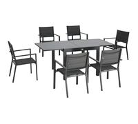 Outsunny - Ensemble de salon de jardin - Aluminium - 180x89x74cm - Gris foncé