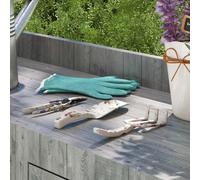 Outsunny Ensemble d'outils de jardinage 3 pièces en aluminium avec sécateur, truelle de jardin, râteau à main, idéal pour taille