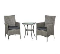 salon de jardin Outsunny Résine 60x58x89cm Gris