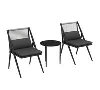 Outsunny - Ensemble salon de jardin - Aluminium - 52x60x82cm - Gris
