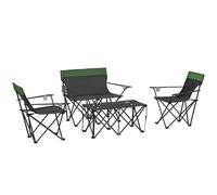 Outsunny Ensemble Table et chaises de Camping Pliables 4 pièces, Table de Pique-Nique Portable avec 3 chaises, Porte-gobelets et Sac de Transport, Ensemble de Table d'extérieur léger pour Barbecue