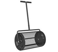 Outsunny Épandeur à Compost 75 L, épandeur de Gazon avec poignée en T réglable, pour Entretien du Jardin et pelouse, 70 x 40 x 112 cm, Noir