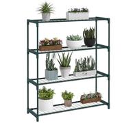 Outsunny – Étagère à fleurs 4 niveaux en acier, intérieur/extérieur 89×28×107 cm – Vert