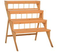 Outsunny - etagère à fleurs - Bois - 90x84x106cm - Orange