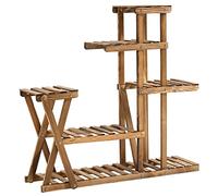 Outsunny Étagère à fleurs en bois - porte plante bois 6 tablettes bois sapin