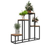 Outsunny - Étagère à plantes - Acier - 80x20x74cm - Noir