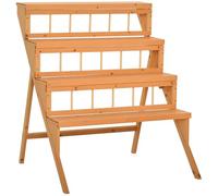 Outsunny Étagère échelle à Fleurs en Bois Étagère à Fleurs Supports de Pots Porte Plante 4 niveaux pour Intérieur Balcon Jardin Terrasse Bois Sapin pré-huilé