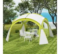 Outsunny Event Shelter 3,5 x 3,5m Pavillon avec Crochet Porte Hydrofuge Résistant à l'hiver Tonnelle de Jardin Vert