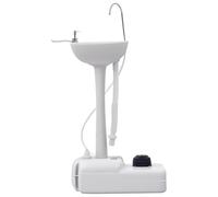 Outsunny Évier de Camping Portable, lavabo Portable pour Camping, Station Lavage avec Roues, Distributeur de Savon et Porte Serviettes, lavabo Mobile pour événements en Plein air, Gris