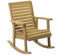 Outsunny Fauteuil à bascule en bois de sapin 64x86x85 cm Marron