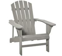 Outsunny – Fauteuil de jardin Adirondack – 78×89×88 cm – Bois massif sapin – Gris effet vieilli