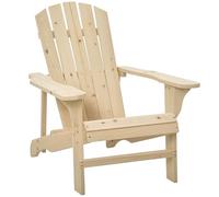 Outsunny Fauteuil de jardin Adirondack inclinable bois massif sapin 78×89×88 cm charge max. 150 kg