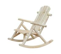 Outsunny Fauteuil Chaise de Jardin Adirondack à Bascule Style Néo-rétro