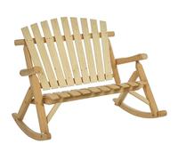 Fauteuil de jardin Adirondack à bascule 2 places bois