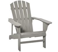 Outsunny - fauteuil de jardin - Bois - 78x89x88cm - Gris