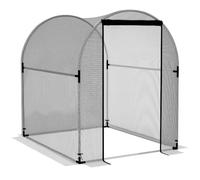 Outsunny Filet de Protection Contre Les Insectes - 1,2 x 1,5 m - avec Porte - avec Cadre en Acier - pour Jardin, Balcon - PEHD - Noir