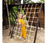 Outsunny Filet d'escalade pour enfants 3-6 ans filet de protection pour aire de jeux Ninja terrain d'obstacle dim. 1,5 x 2 m | Aosom France