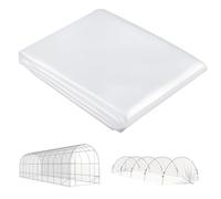 Outsunny Film pour serre 8x10 m étanche à l'eau, film de jardin avec protection UV, film plastique extra épais résistant à la déchirure, bâche de couverture pour serre tunnel en plastique, film tunnel