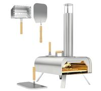 Outsunny Four à Pizza Extérieur Portable à Bois ou à Pellet Argenté