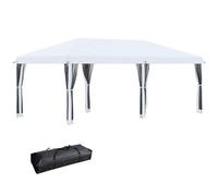 Outsunny Gazebo pliable 6x3 m Pop Up avec moustiquaire et sac de transport, Gazebo extérieur en acier et tissu Oxford, résistant aux UV, pour le jardin, les fêtes, le camping, Crème