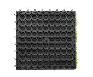 Outsunny Gazon Synthétique 22 Pièces Dalle Gazon Clipsable DIY 25mm Haute Densité Auto-drainant pour Balcon Jardin