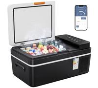 Outsunny Glacière compresseur 20 l -20 ℃ - 20 ℃ - 20 ℃ - Avec contrôle par application - Lumières LED - Port USB - Protection de la batterie - 12/24 V CC et 110-240 V CA - Portable - Réfrigérateur de