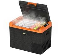 Outsunny Glacière Électrique 40L Portable 58,7x36,5x43,8cm, Orange Noir