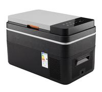 Outsunny Glacière Électrique Voiture 30L, Contrôle via Application, Modes MAX & ECO, 12V/240V, -20 à 20 °C, 62,3x37,8x37cm, Noir