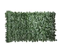 Outsunny Haie Artificiel Brise-Vue décoration Rouleau 3L x 1H m Feuillage réaliste Anti-UV Vert Foncé