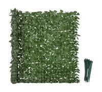 Outsunny Haie Artificielle Brise-Vue décoration Rouleau 3L x 1,5H m Feuillage hêtre réaliste Anti-UV, feuilles en soie, Vert foncé