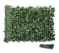 Outsunny Haie Artificielle Brise-Vue Rouleau 3L x 1H m Anti-UV Vert Foncé