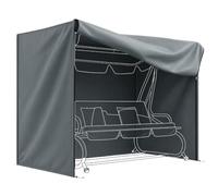 Outsunny Housse balançoire 3 pl. imperméable 220x125x172 cm Gris | Housse balançoire, coupe-vent, anti-UV 420D, housse banc balançoire extérieur, zip