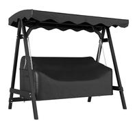 Outsunny Housse balançoire Hollywood 3 places 185x76x81 cm Noir