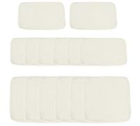 Outsunny Lot de 14 Housses de Rechange Coussins Salon de Jardin 6 Housses Coussin d'assise 8 Housses Coussin Dossier Polyester déperlant Beige