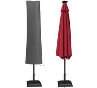 Outsunny Housse de protection imperméable pour parasol de jardin - Tissu Oxford 300D - 240 x 48/70 cm - Pour parasol déporté de 3 m - Gris, gris, Moderne