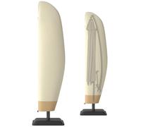 Outsunny Housse de Protection pour Parasol Déporté Ø56x220 cm Beige Café | Imperméable, Fermeture Éclair, Cordon Serrage, Tissu Oxford, Revêtement PVC Étanche