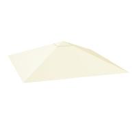 Outsunny Housse de rechange pour tonnelle de jardin avec trous de drainage, revêtement en PVC résistant à l'eau, 370 g/㎡, UPF30+, housse supérieure uniquement, blanc crème