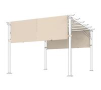 Outsunny Housse pour pergola gazebo 3 x 3,6 m, toile pour gazebo en polyester 180 g/m² avec poches et sangles pour poteaux, UV30+, housse seule, 548 x 122 cm, kaki