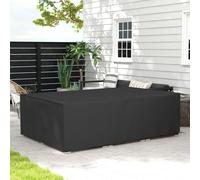 Outsunny Housse salon de jardin bâche housse table de jardin tissu Oxford étanche anti-UV, 222 x 155 x 67 cm, noir