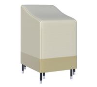 Outsunny Housse de Protection chaises de Jardin empilables bâche étanche 90L x 70l x 115H cm Oxford Haute densité 600D Beige café