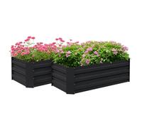 Outsunny - Jardinière - Acier - 100x50x30cm - noir