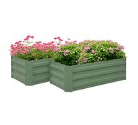 Outsunny - Jardinière - Acier - 100x50x30cm - Vert